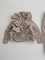 Alpaca Silk Baby Outfit - Ruffle Cardigan & Pants Set - Image 3