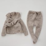 Alpaca Silk Baby Outfit - Ruffle Cardigan & Pants Set