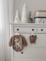 Romper and bonnet with deer - Set of 2 - Christmas outfit - Photography props - Image 2