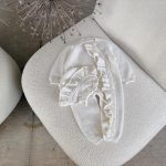 Merino Baby Romper Set – Ruffle Bonnet, Newborn Outfit