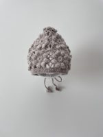 Crochet Flower Baby Bonnet – Hand-knit Cotton Bonnet, 0-6 Months