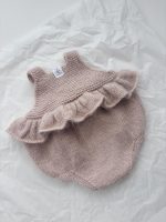 Ruffle Romper and Bunny Booties Set - Alpaca Mohair Blend, 0-3 Months - Image 4