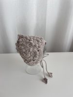 Crochet Flower Baby Bonnet – Hand-knit Cotton Bonnet, 0-6 Months - Image 6