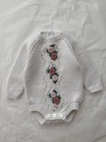 Merino Baby Romper Set, Floral Bonnet and Socks, 0-3 Months - Image 7
