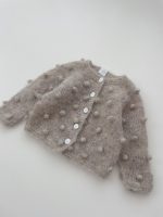 Alpaca Silk Baby Cardigan Set – Stone Popcorn Knit - Image 2