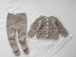Alpaca Silk Baby Cardigan Set – Stone Popcorn Knit - Image 5