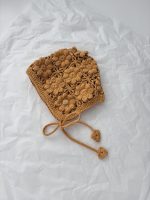 Hand Crochet Baby Bonnet – Mustard Flower, 12-18 Months - Image 7