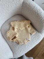 Long sleeve romper and bonnet - Set of 2 - Baby girl prop - Photo prop - Baby photo prop - Baby girl - Baby girl - Baby girl outfit - Yellow - Image 4