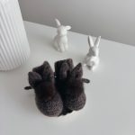 Angora Bunny Booties (0-3 Months) – Alpaca Knit Baby Girl Shoes