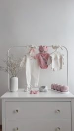 Angora Baby Romper and Bonnet Set – Milky White Outfit - Image 6