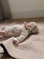 Baby Girl Alpaca Romper Set – Beige Knit Outfit with Bonnet & Booties - Image 3