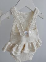 Merino Baby Romper and Bonnet Set – Cream Sleeveless Outfit - Image 8