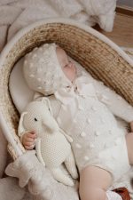Crochet Elephant Baby Toy - Cream Merino Wool Cuddle Toy - Image 9
