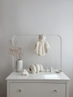 Alpaca Baby Romper and Bonnet Set – Floral Embroidery, Photo Prop - Image 7