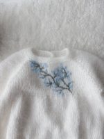 Angora romper and booties  - Set of 2 - Long sleeve romper - Baby girl props - Photo props - Baby boy - Baby photo - Embroidery - White - Image 8