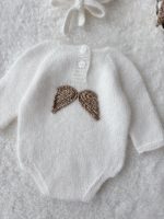 Angora Baby Boy Angel Outfit – Romper, Bonnet & Booties - Image 7