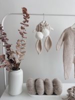 Alpaca Knit Bunny Romper Set – Easter Bonnet and Booties - Image 2