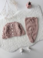 Alpaca Silk Baby Cardigan and Panties Set