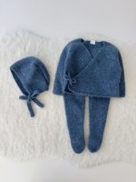 Alpaca Baby Outfit: Cardigan, Panties, and Bonnet - Knit Set - Image 3