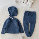 Alpaca Baby Outfit: Cardigan, Panties, and Bonnet - Knit Set