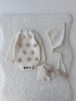 Long sleeve romper and bonnet - Set of 2 - Baby boy prop - Photo props - Baby photo prop - Baby boy - Baby outfit - Brown - Image 9