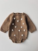 Merino Wool Deer Romper and Bonnet Set – Baby Christmas Outfit - Image 5