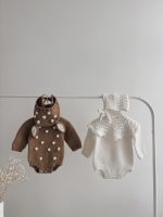 Merino Wool Deer Romper and Bonnet Set – Baby Christmas Outfit - Image 9