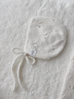 Baby Alpaca Romper and Bonnet Set - Cream Photography Prop - Image 5