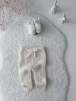 Baby Girl Alpaca Silk Set – Cream Ruffle Cardigan & Pants - Image 9