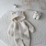 Baby Alpaca Knit Romper with Hood –  Bear Romper
