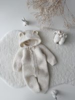 Baby Alpaca Knit Romper with Hood –  Bear Romper