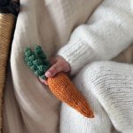 Hand Knitted Carrot Toy – Newborn Photo Prop