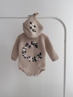 Merino Baby Romper and Bonnet Set – Embroidery - Image 9