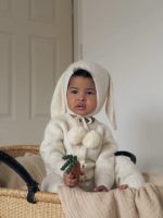 Set of 2 - Alpaca Knit Bunny Romper and Bunny Bonnet - Image 2