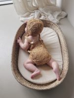Cotton Knit Baby Romper & Bonnet Set – Sleeveless Summer Outfit - Image 6