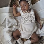 Set of 3 Baby Girl Romper Bonnet and Booties Set