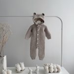 Baby Alpaca Knit Romper with Hood –  Bear Romper