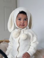 Set of 2 - Alpaca Knit Bunny Romper and Bunny Bonnet - Image 5