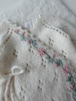 0-3 months Baby Girl Alpaca Romper Set – Knit Outfit with Bonnet & Booties - Image 10