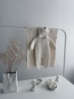 NEWBORN size Hospital Baby Set - Alpaca Blanket Long Legs Romper Booties and Bonnet - Image 14