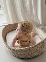 Cotton Knit Baby Romper & Bonnet Set – Sleeveless Summer Outfit - Image 11