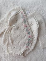 0-3 months Baby Girl Alpaca Romper Set – Knit Outfit with Bonnet & Booties - Image 3