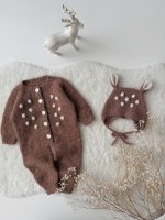 Deer Romper and Bonnet Set – Baby Christmas Outfit - Image 5