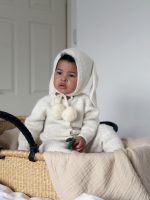 Set of 2 - Alpaca Knit Bunny Romper and Bunny Bonnet - Image 9