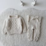 0-3 months Sweater & Pants Cable Knit Baby Outfit
