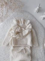Baby Girl Alpaca Silk Set – Cream Ruffle Cardigan & Pants - Image 6