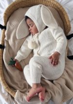 Set of 2 - Alpaca Knit Bunny Romper and Bunny Bonnet - Image 10