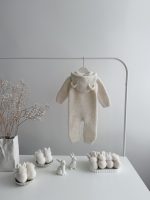 Baby Alpaca Knit Romper with Hood –  Bear Romper - Image 4
