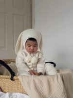 Set of 2 - Alpaca Knit Bunny Romper and Bunny Bonnet - Image 4