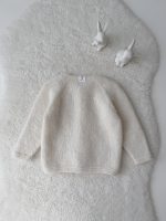 9-12 months Embroidered Baby Cardigan and Bonnet Set – Cream Alpaca Knit - Easter outfit - Image 7